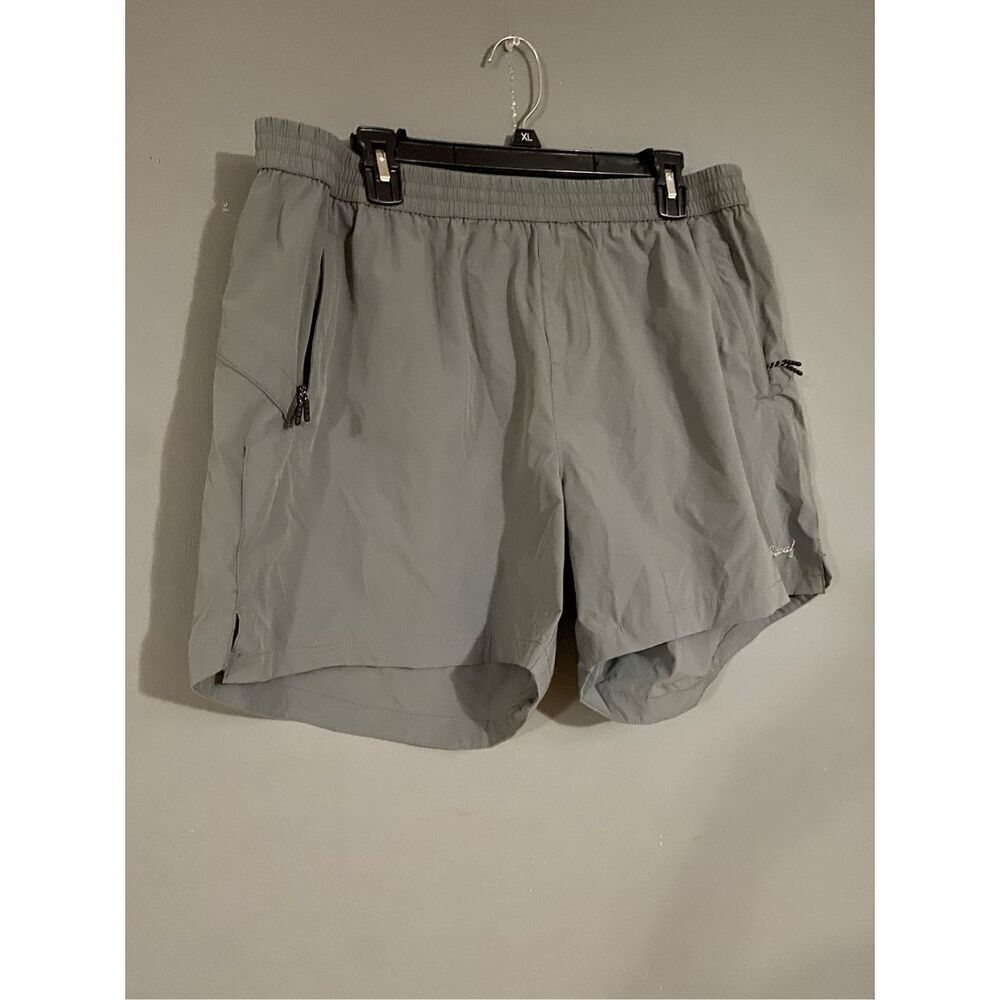 Baleaf Grey UPF50+ Nylon Shorts Zip Pockets Drawstring UV Protection XXL